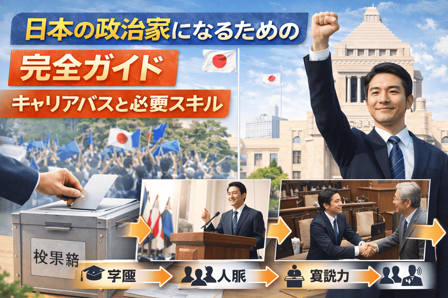 日本の政治家になるための完全ガイド:キャリアパスと必要スキル